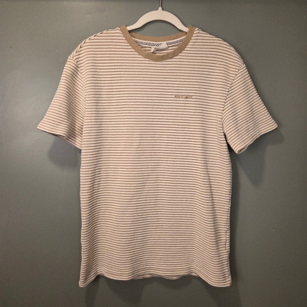 Anerkjendt‎ Akkikki Women's 100% Cotton Short Sleeve Knit Tee Size M Stripes